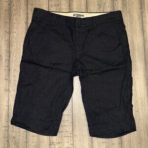 VINCE black linen lightweight shorts 12" inseam sz 8